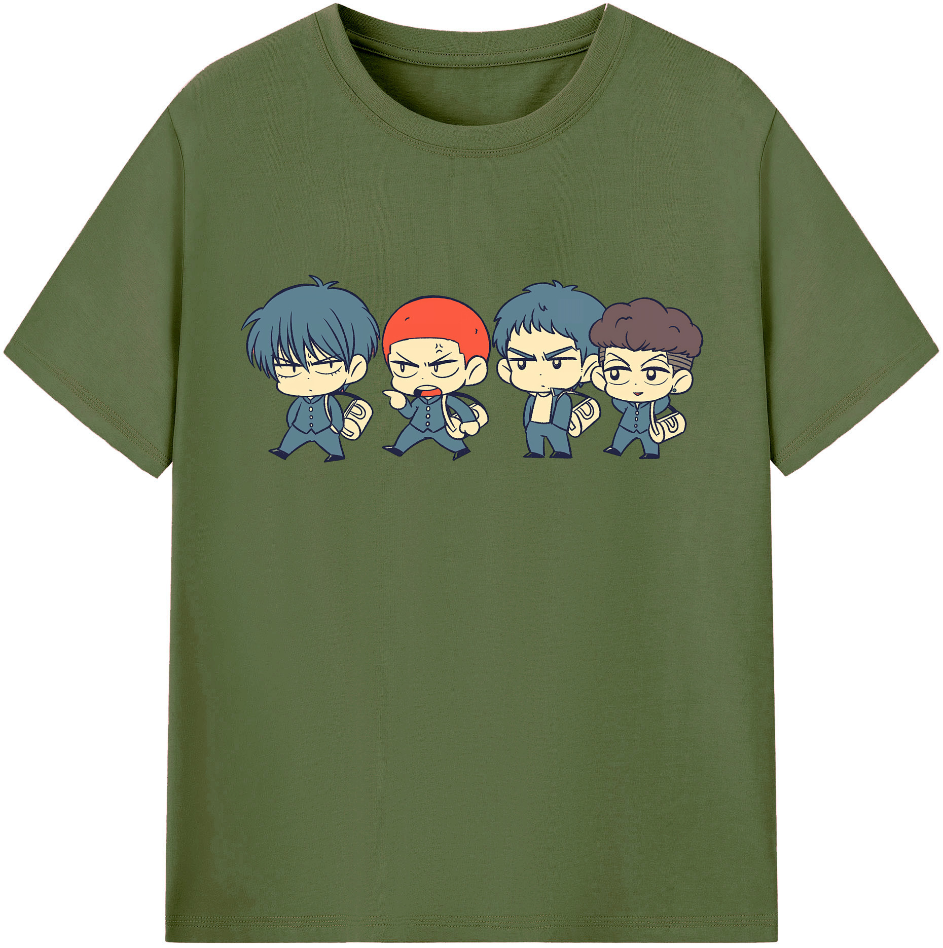 SLAM DUNK／スラムダンク 綿100％半袖Tシャツ（フロントプリント）